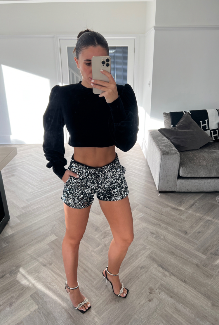 Glitter top shorts h