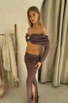 Gaia Long Sleeve Set in Chocolate
