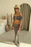Gaia Short Sleeve Set in Khaki