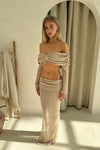 Gaia Long Sleeve Set in Champagne Gold