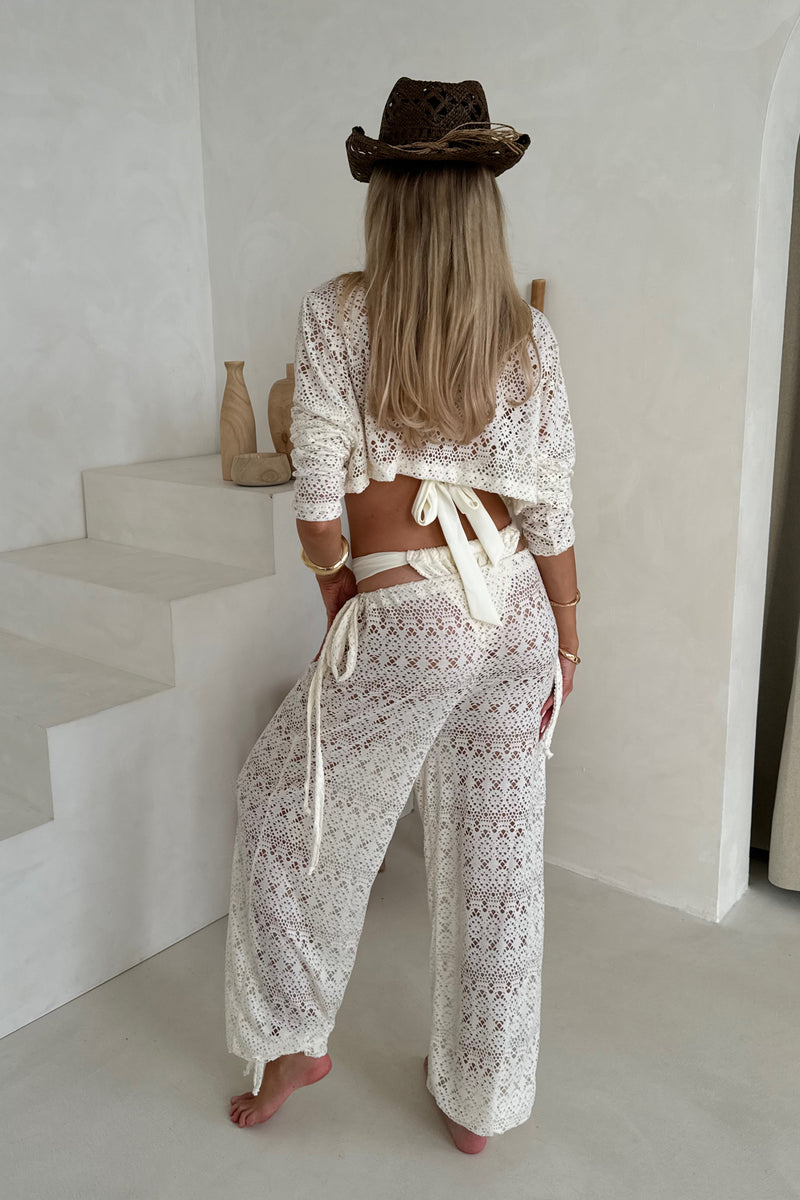 Bianca Top in Cream Crochet