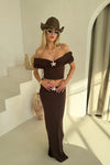 Serene Short Sleeve Set in Chocolate Jersey