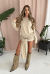 BEAU Knitted Dress in Taupe