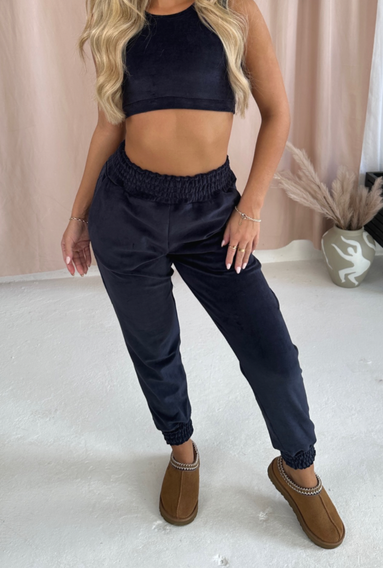 CLASSIC Joggers in Navy Velour