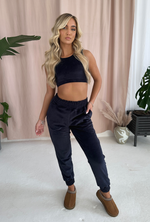 CLASSIC Joggers in Navy Velour