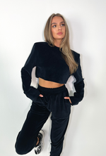 ALEXA Classic Jogger Set in Black Velour