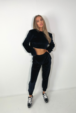 ALEXA Classic Jogger Set in Black Velour